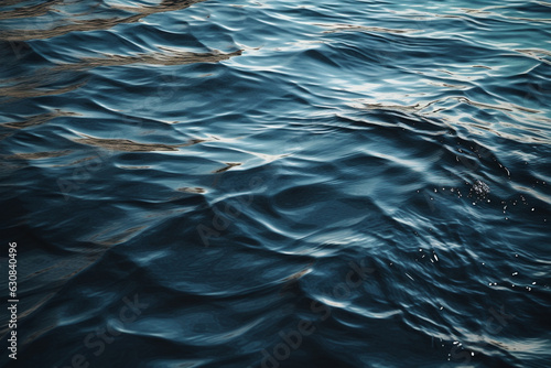 Blue sea water surface with ripples, natural background. Toned.