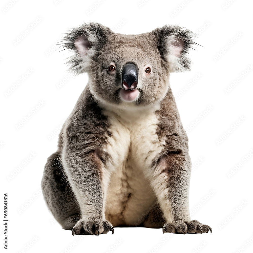 Naklejka premium happy koala isolated on transparent background