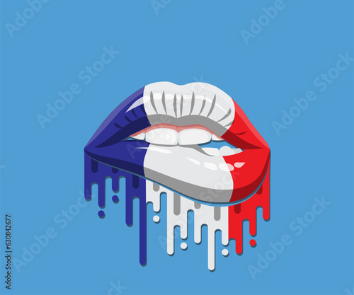Sweet Lips Colorful Grime France Pride Flag 
