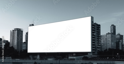 Billboard mockup outdoors, Advertising poster on the street for advertisement.