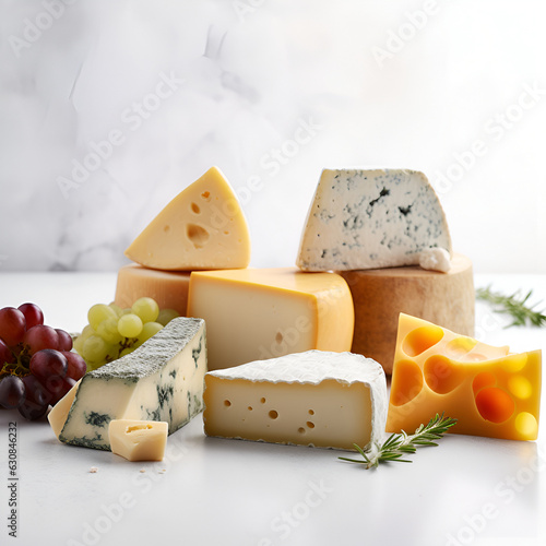 Assortment of cheeses. Various types of cheese