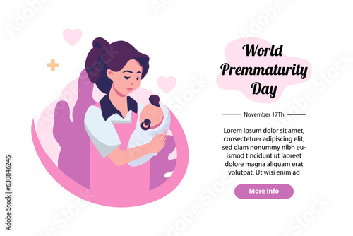 Vector illustration on the theme of Pregnancy and infant loss awareness month observed each year during October