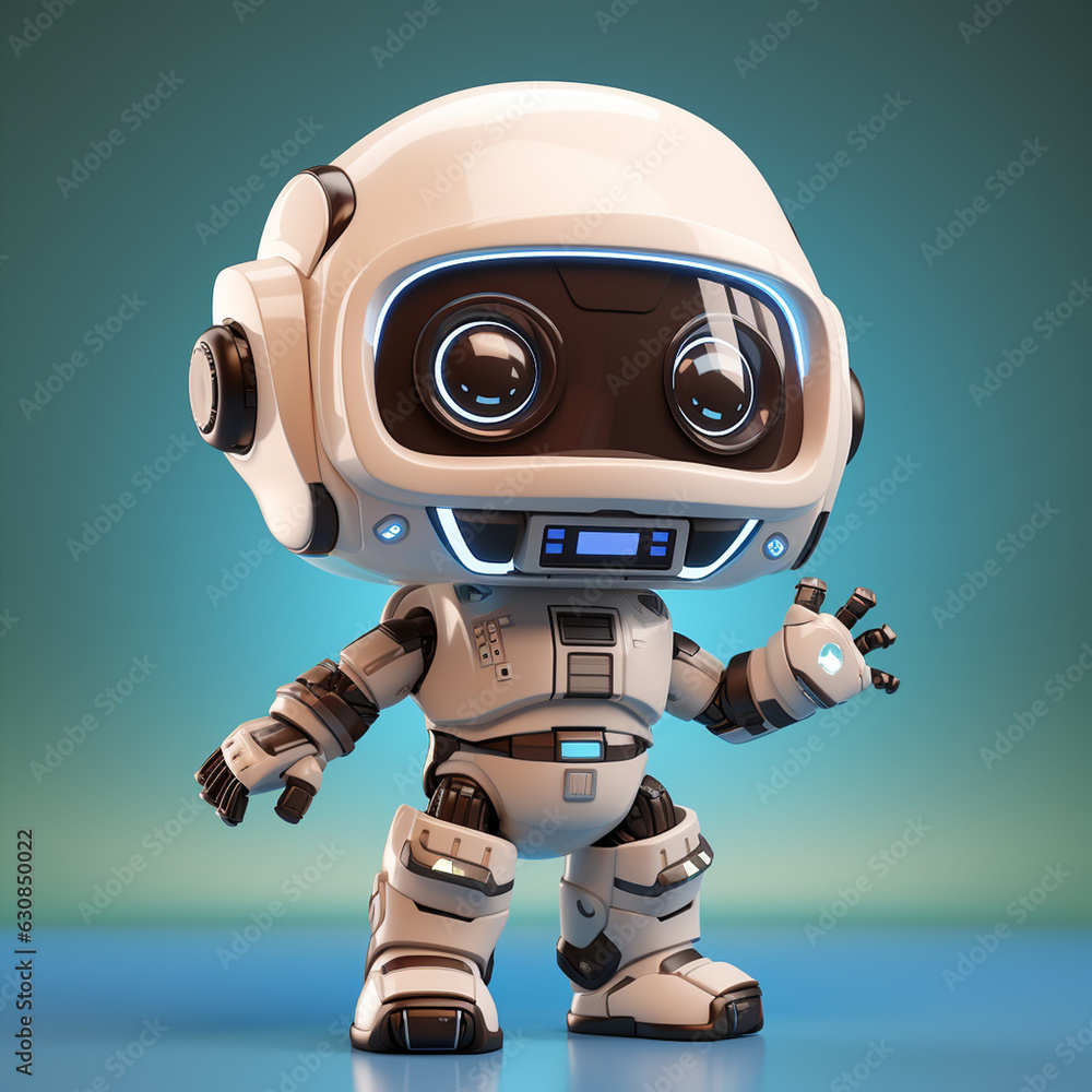 cute cartoon robot android, ai generated cute cartoon robot android, ai generated
