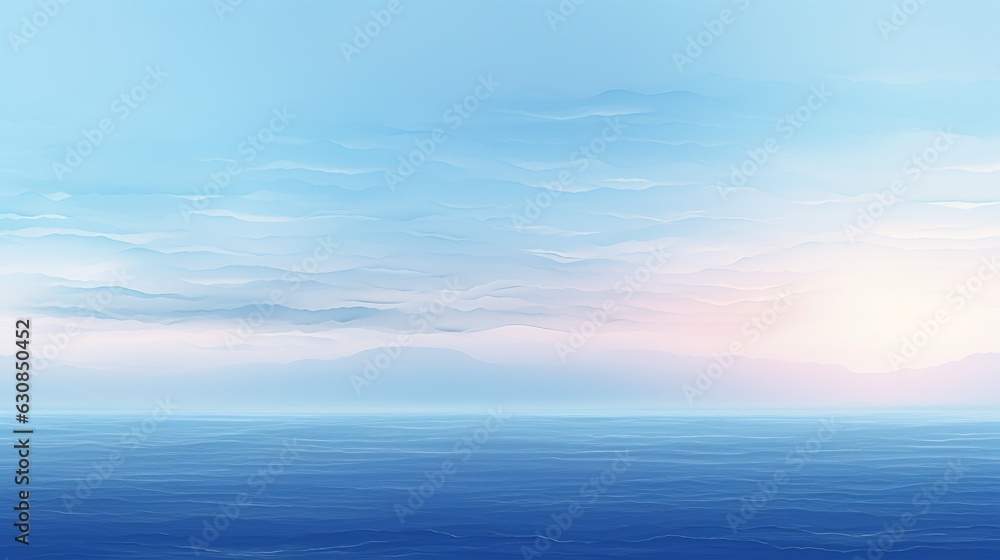 Beautiful seascape painting with a vibrant sky background