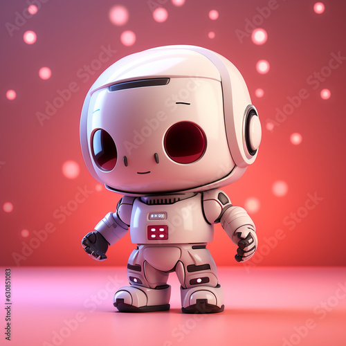 cute cartoon robot android, ai generated © barinovalena