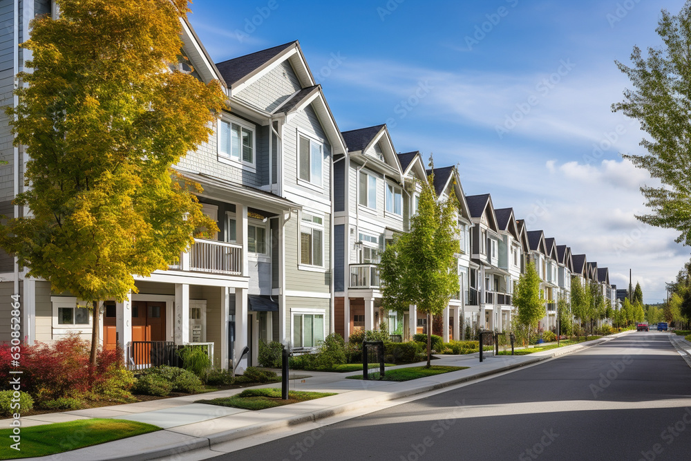 A block of condominiums on the outskirts of the city. A block of condominiums on the outskirts of the city.