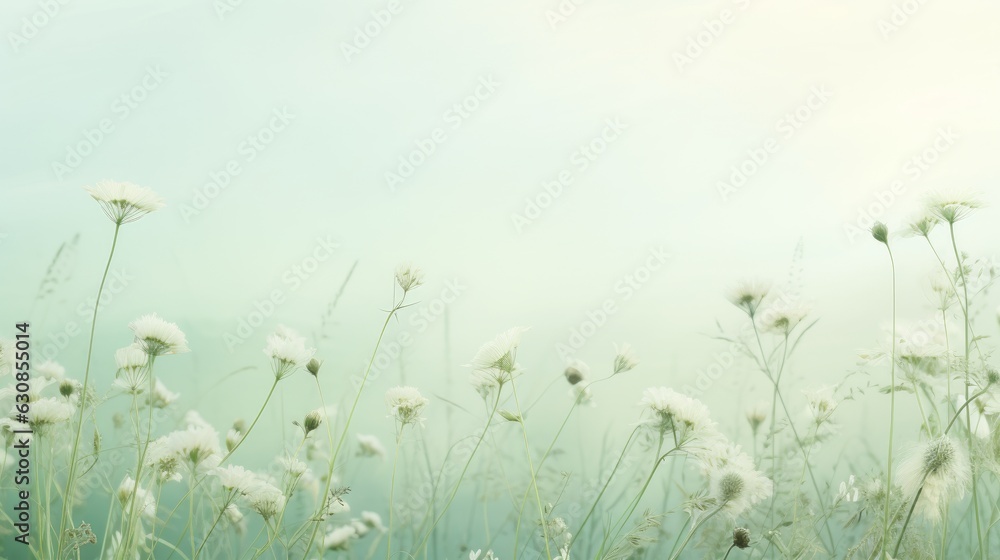 Field full of beautiful white flowers Field full of beautiful white flowers