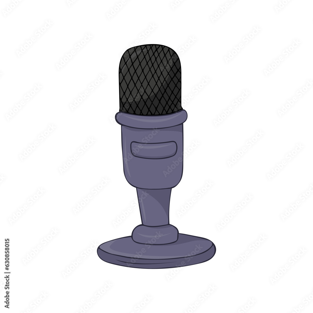 Microphone isolated on white background Vector illustration. Microphone isolated on white background Vector illustration.