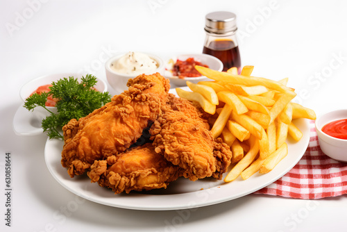 Fine Meat - Grilled Chicken with French Fries generativ ai