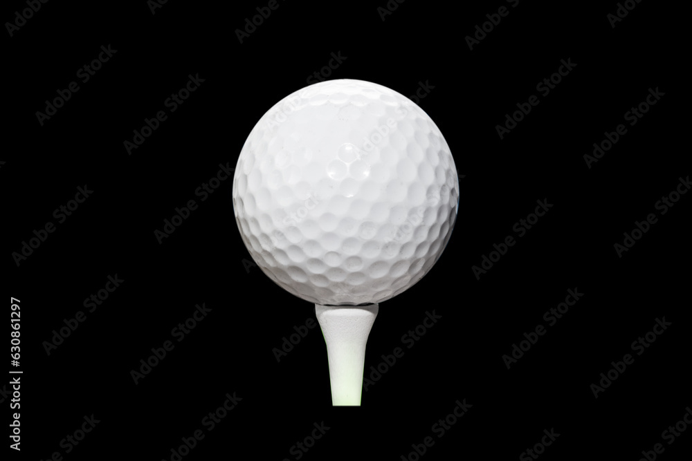 Golf ball isolated on black background Golf ball isolated on black background