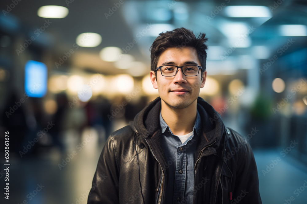 Innovation at Work: High-Resolution Portrait of a Young Software Engineer in a Buzzing Tech Hub Innovation at Work: High-Resolution Portrait of a Young Software Engineer in a Buzzing Tech Hub