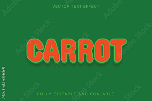 carrot 3d text effect