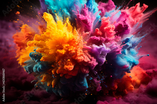 abstract background of colorful ink in water