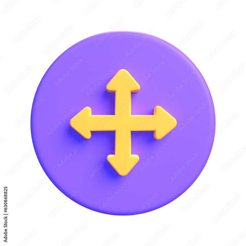 Obraz premium move symbol 3d icon design