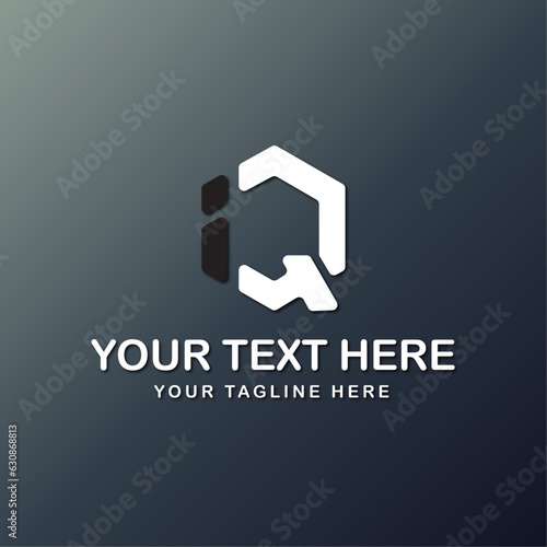 The Best Design iq logo unique modern minimalist simple creative abstract and vector