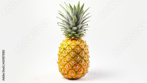 Pineapple on a white background. Ripe fruit.