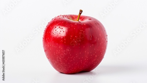 Red apple on a white background. Ripe