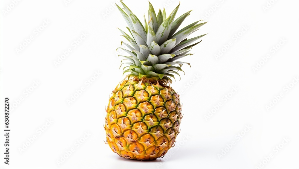 Pineapple on a white background. Ripe fruit. Pineapple on a white background. Ripe fruit.