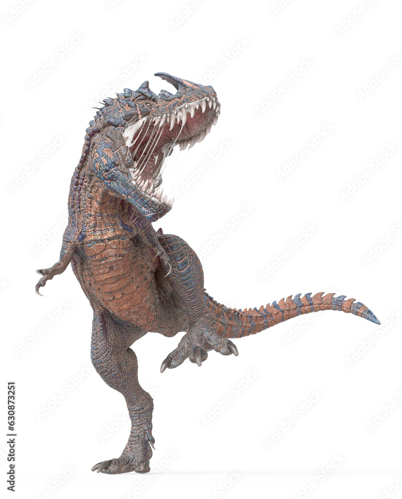 Fototapeta premium dinosaur monster is a fighter on white background