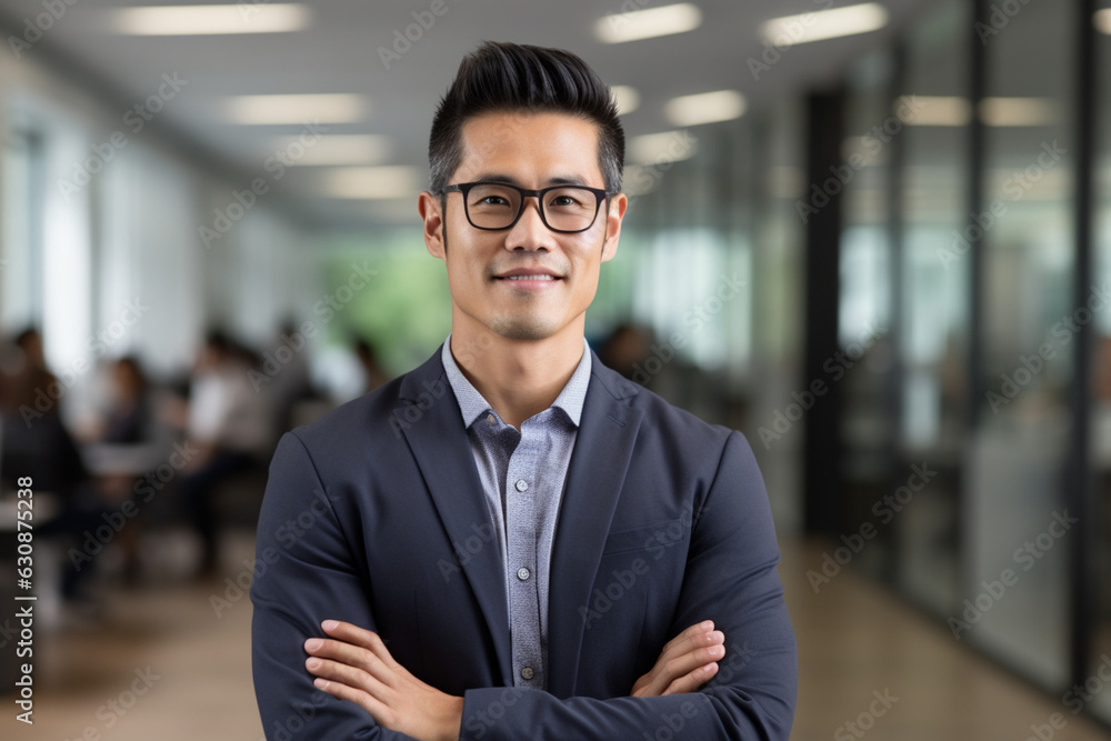 Leader in Innovation: High-Resolution Portrait of a Young Tech CEO Standing in a Bustling Office Leader in Innovation: High-Resolution Portrait of a Young Tech CEO Standing in a Bustling Office