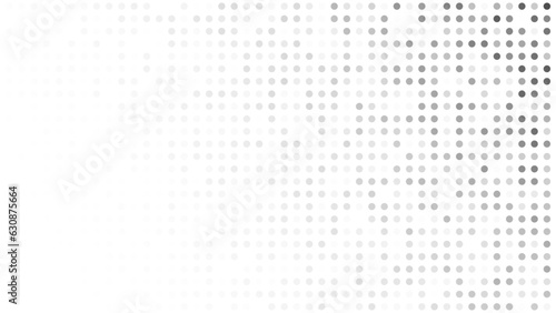Monochrome halftone background with dots