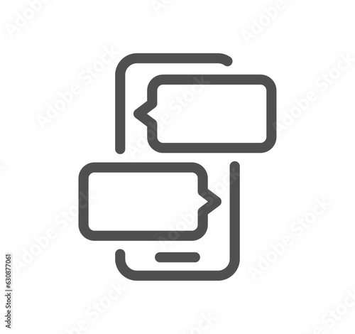 Social networks related icon outline and linear vector.