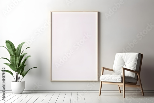 Clean and Stylish Ambience Picture Frame Mockup  generative  ai