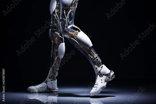 Bionic prosthetic leg. Cybernetic technologies in prosthetics. Leg prosthesis.. Bionic prosthetic leg. Cybernetic technologies in prosthetics. Leg prosthesis. © vachom