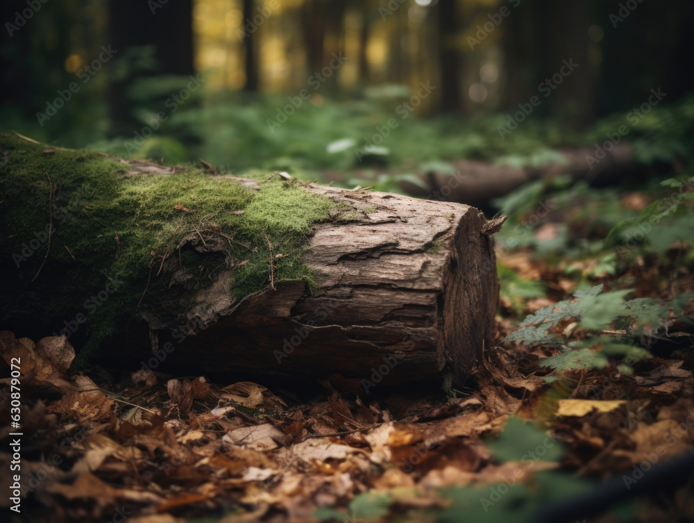Obraz premium log in the forest