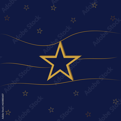 gold star blue backgraund