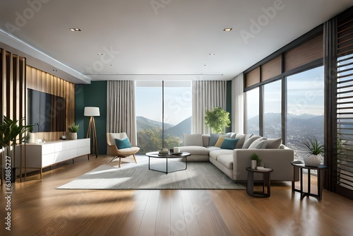 modern living room  generated by AI technology 