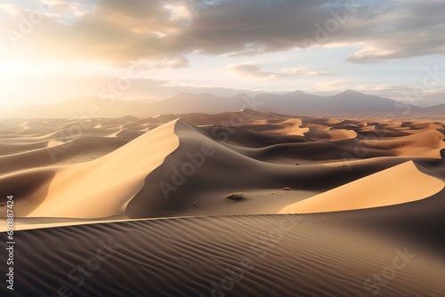 Beauty of a desert landscape with rolling dunes.