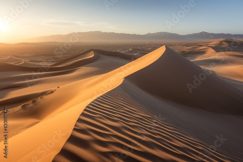 Beauty of a desert landscape with rolling dunes.