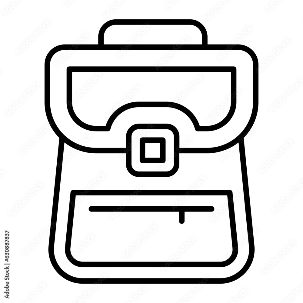 Obraz premium Backpack Line Icon