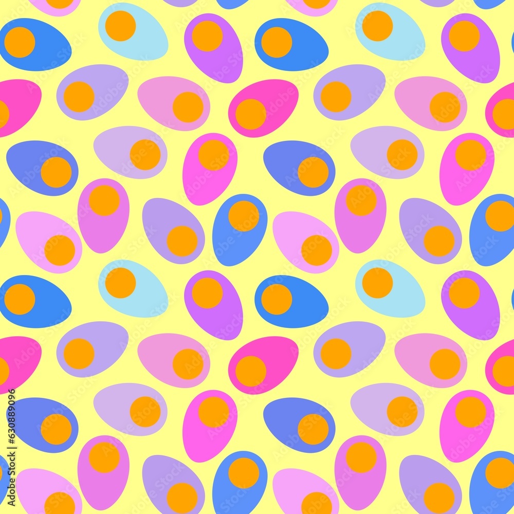 Easter eggs seamless pattern for wrapping paper and fabrics and kids clothes print and kitchen textiles