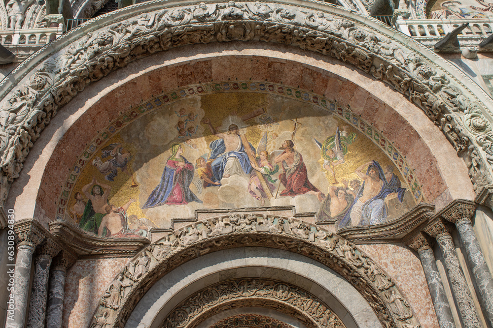 Colorful Lunette Mosaic on St. Mark's Cathedral