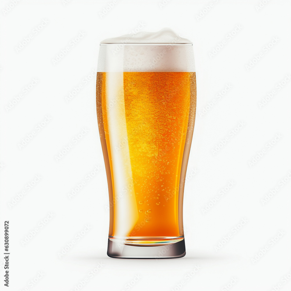 Glass of beer isolated on a white background Glass of beer isolated on a white background