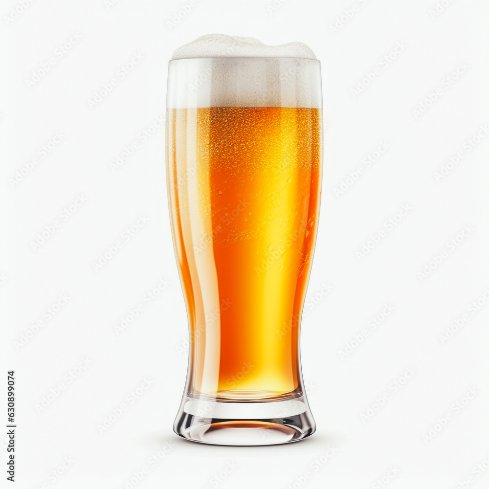 Glass of beer isolated on a white background Glass of beer isolated on a white background
