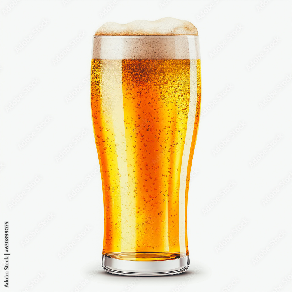 Glass of beer isolated on a white background Glass of beer isolated on a white background