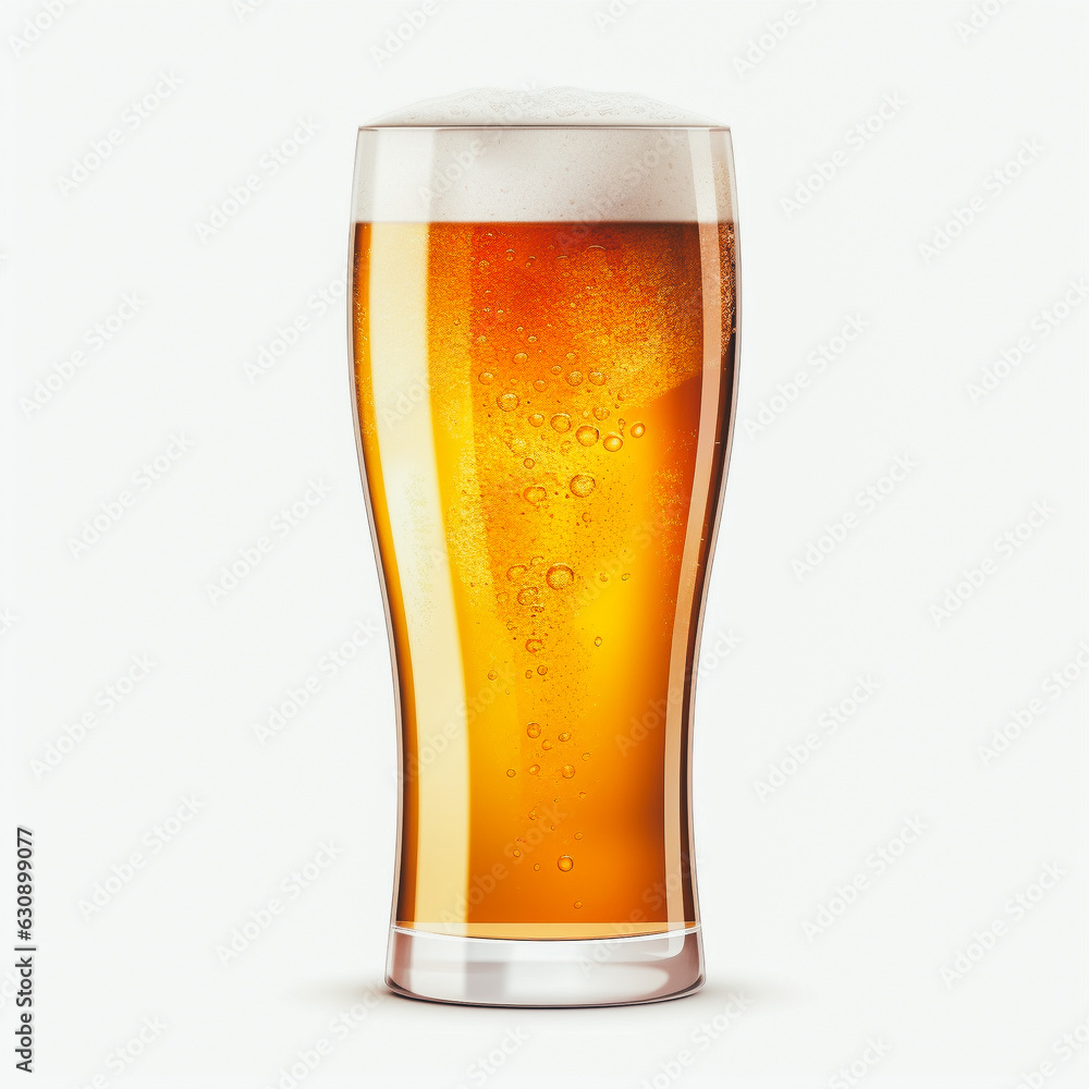Glass of beer isolated on a white background Glass of beer isolated on a white background