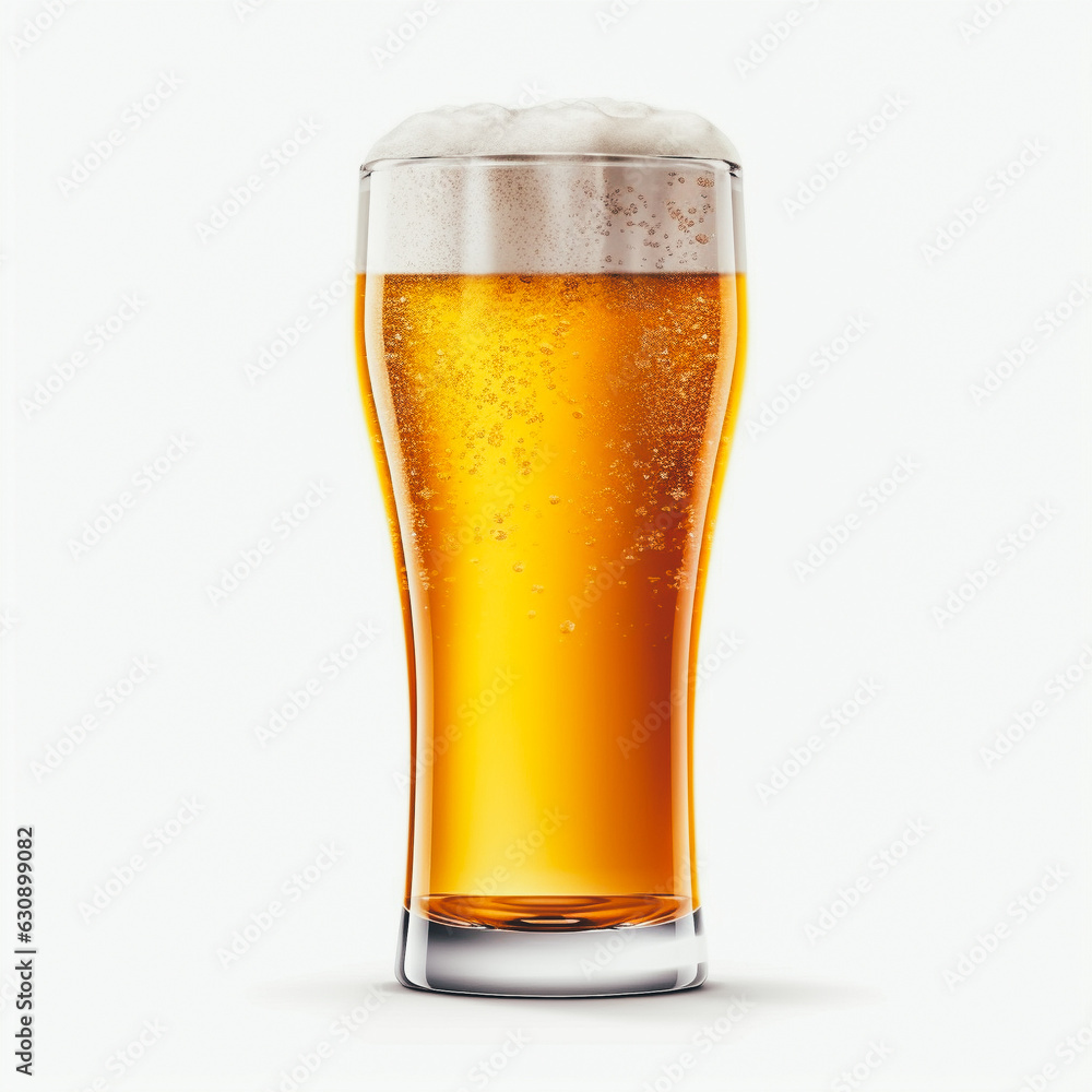 Glass of beer isolated on a white background Glass of beer isolated on a white background