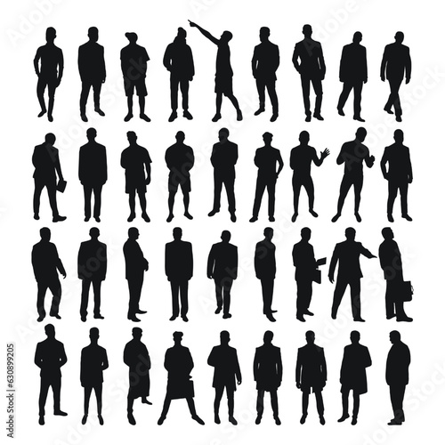 Image male silhouettes. People, human, person, man, men, guy, lad, fella, stripling, boy. Businessmen, workers, friends, students, demonstrators, professor, audience