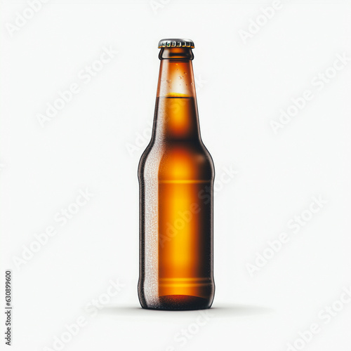 Bottle of beer isolated on a white background
