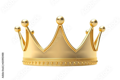Golden crown on a transparent background