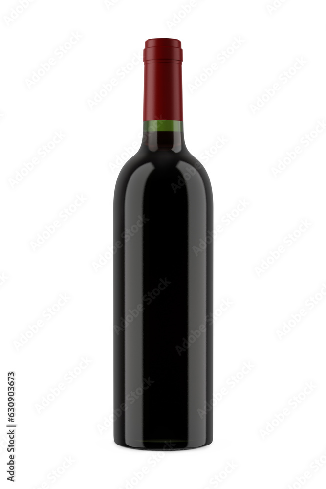 Blank bottle of wine isolated on a white background Blank bottle of wine isolated on a white background