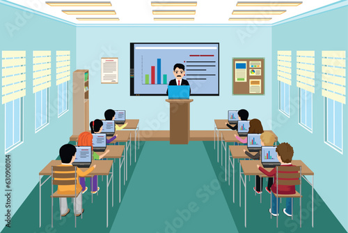 the teacher who teaches the lesson in the computer class