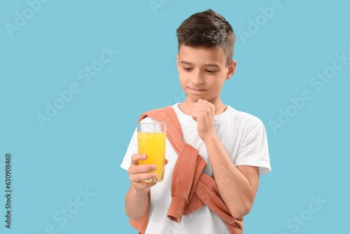 Thoughtful little boy with ...