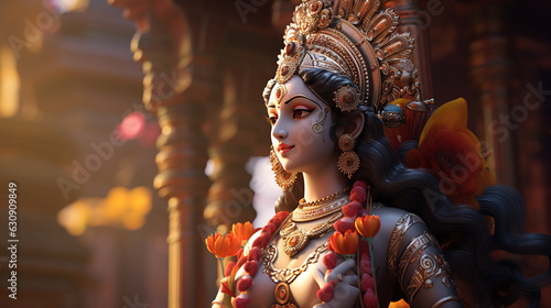 Devotional Radha's Sacred Embrace AI Generated Creation