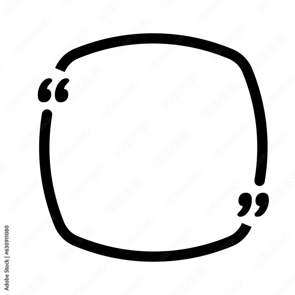 Quoting box. Quote frame with quotation marks. Quoting box. Quote frame with quotation marks.