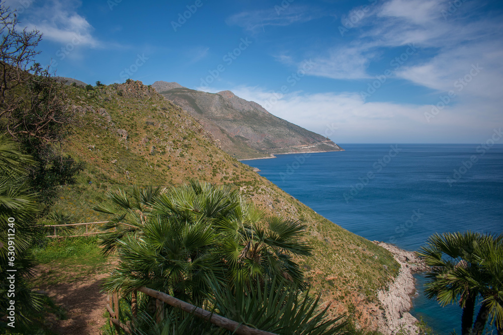 view of the coast of the sea Sicily